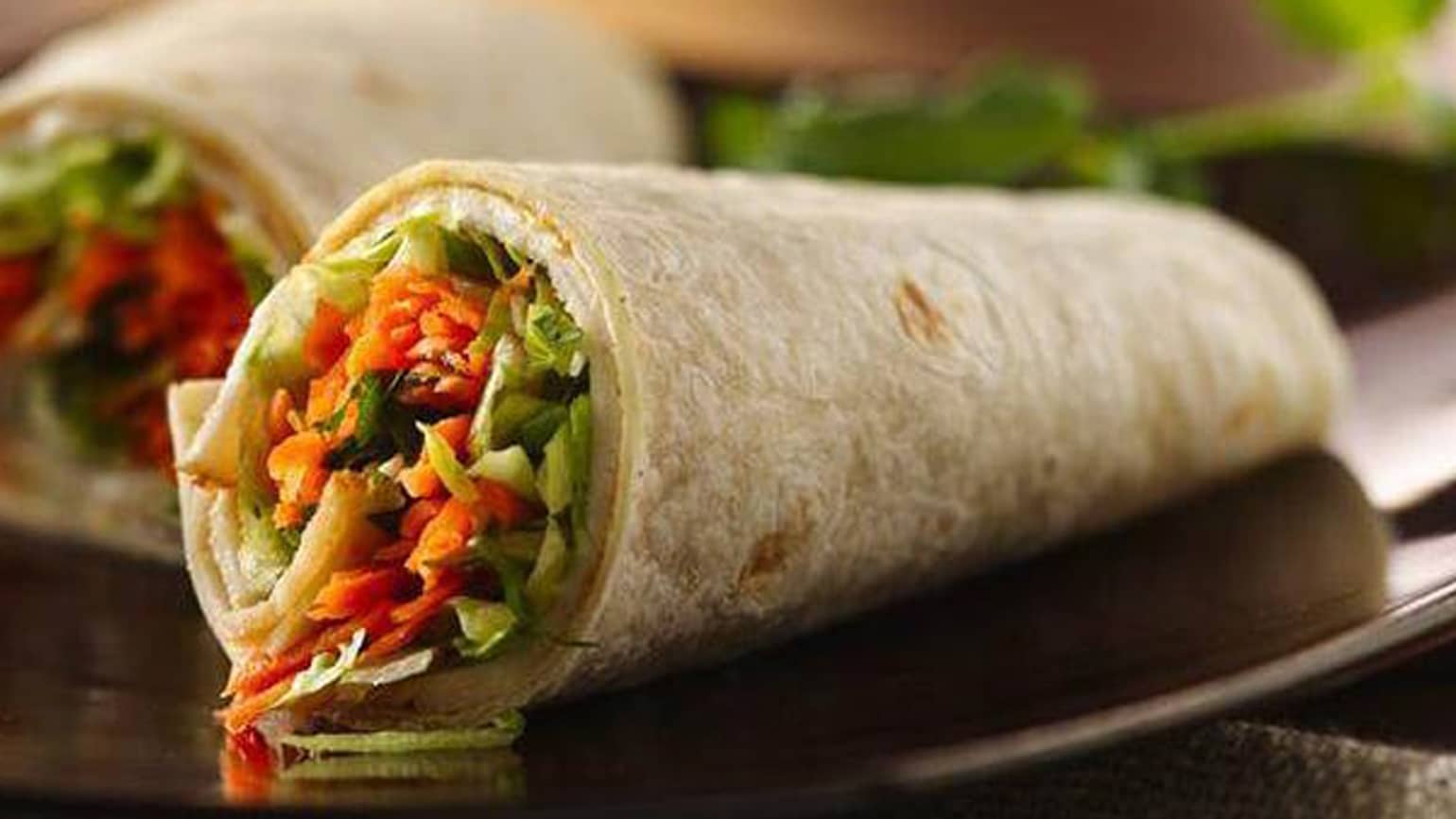 asiatische-poulet-wraps